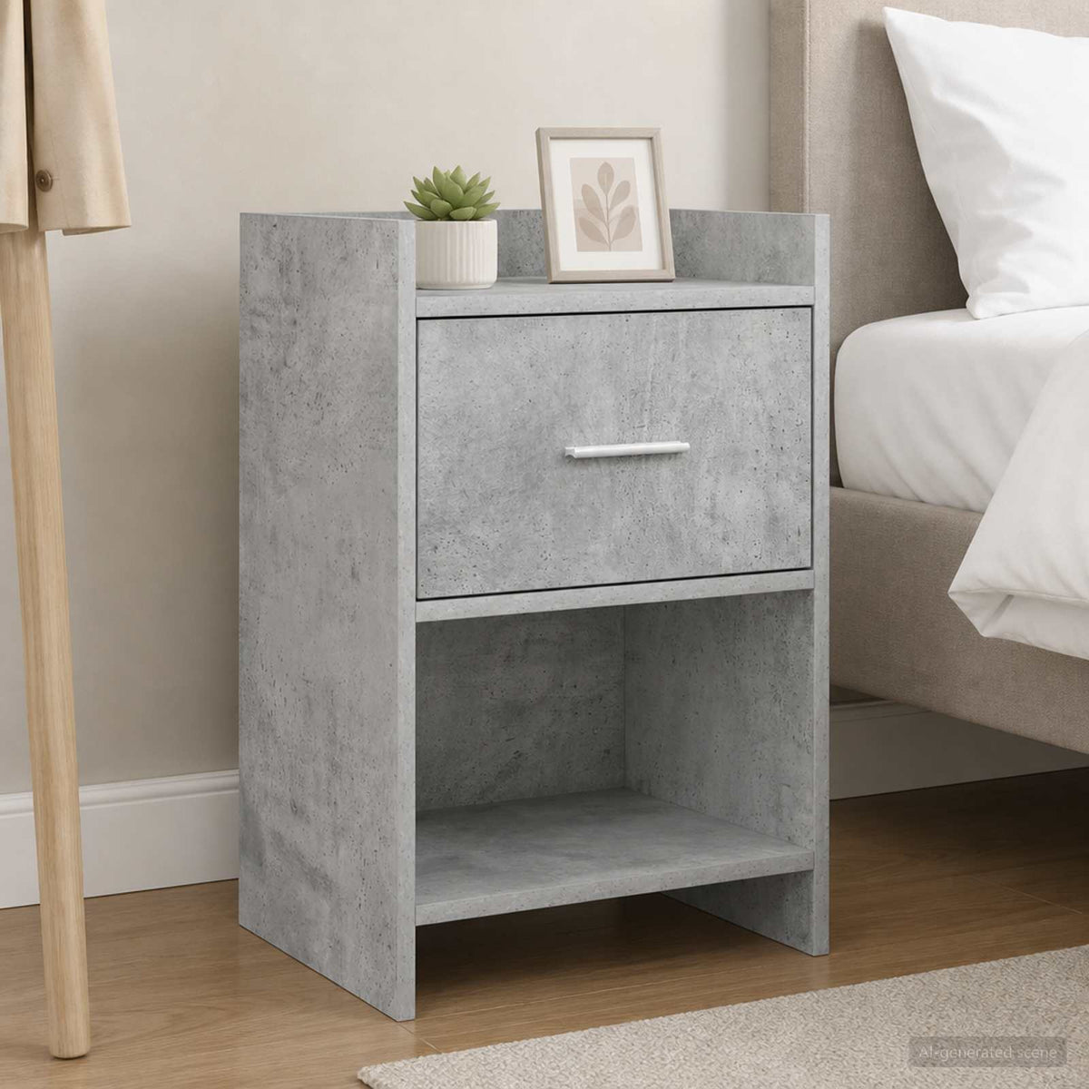 Bedside Tables Concrete Grey 40 x 30 x 60 cm Engineered Wood