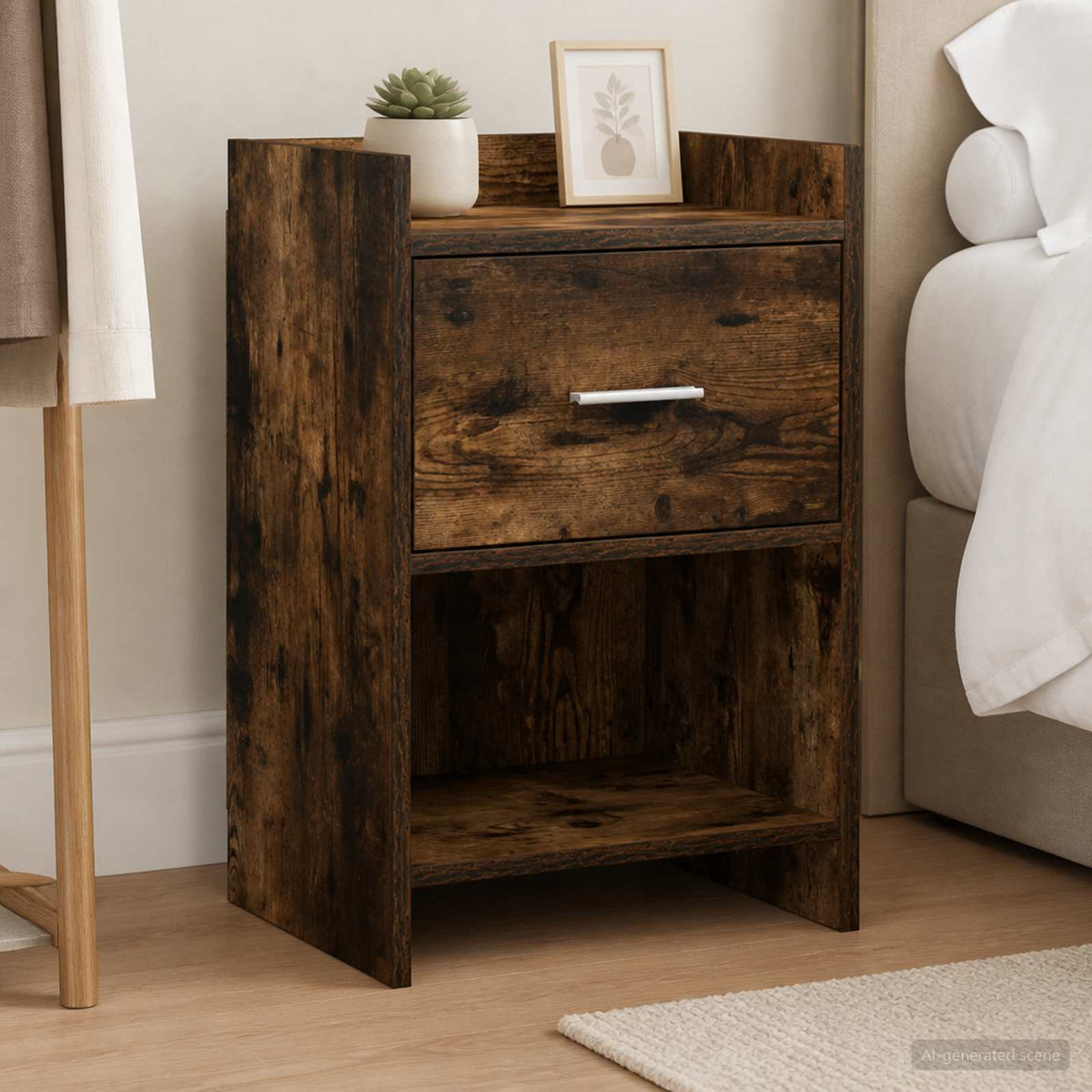 Bedside Tables Smoked Oak 40 x 30 x 60 cm Engineered Wood