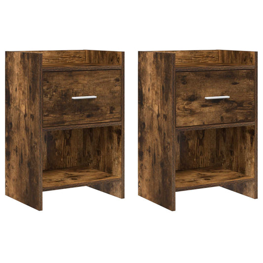 Bedside Tables 2 pcs Smoked Oak 40 x 30 x 60 cm Engineered Wood