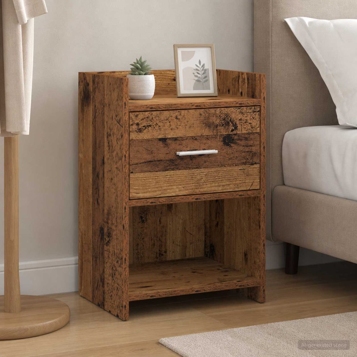 Bedside Tables Old Wood 40 x 30 x 60 cm Engineered Wood
