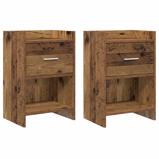 Bedside Tables 2 pcs Old Wood 40 x 30 x 60 cm Engineered Wood