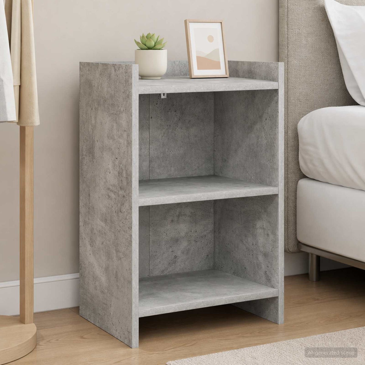 Bedside Tables Concrete Grey 40 x 30 x 60 cm Engineered Wood
