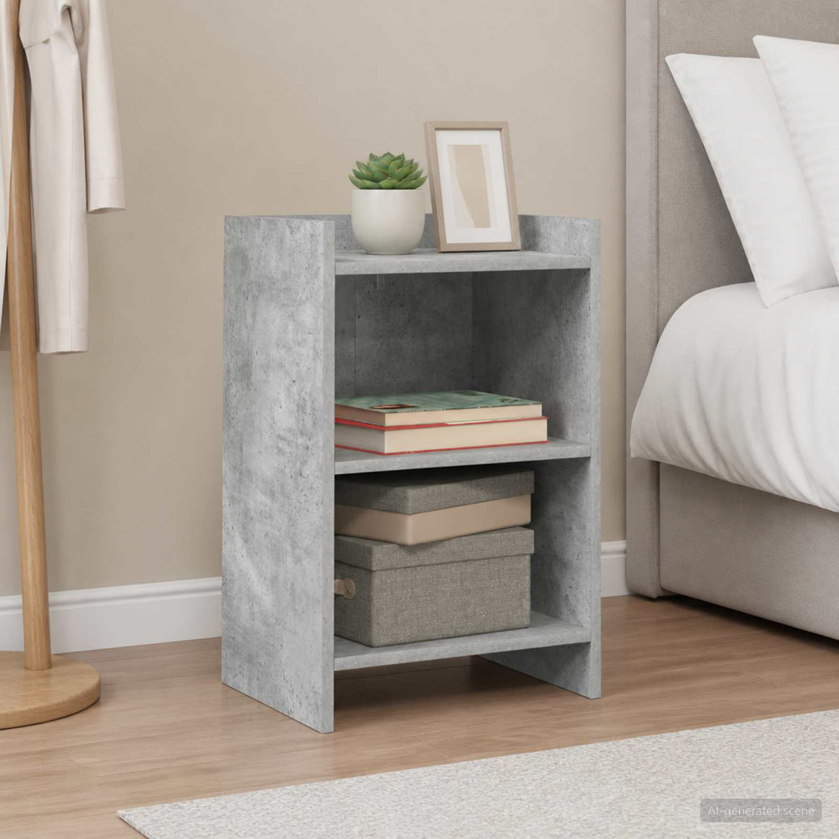 Bedside Tables 2 pcs Concrete Grey 40 x 30 x 60 cm