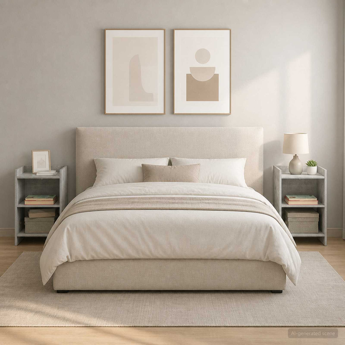 Bedside Tables 2 pcs Concrete Grey 40 x 30 x 60 cm
