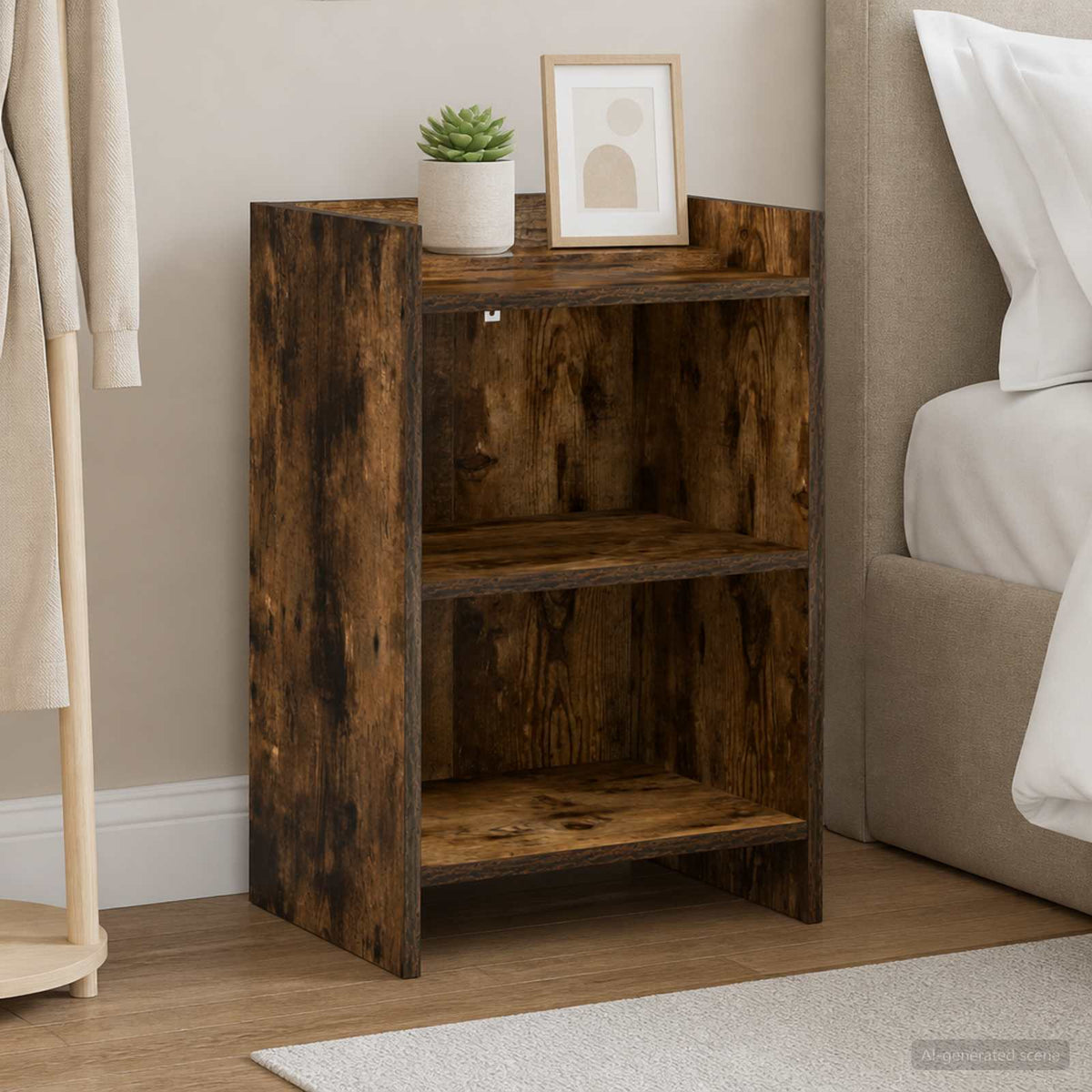 Bedside Tables 2 pcs Smoked Oak 40 x 30 x 60 cm Engineered Wood