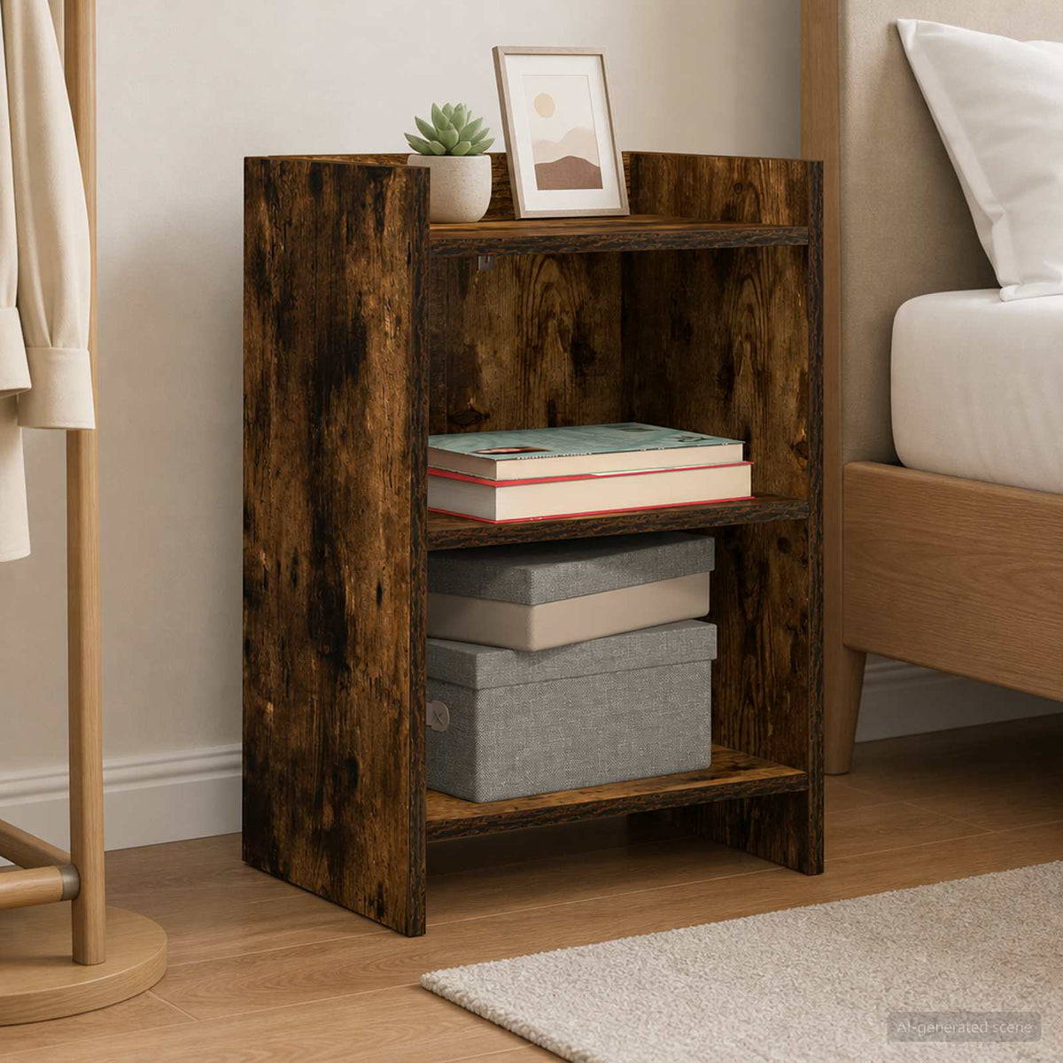 Bedside Tables 2 pcs Smoked Oak 40 x 30 x 60 cm Engineered Wood