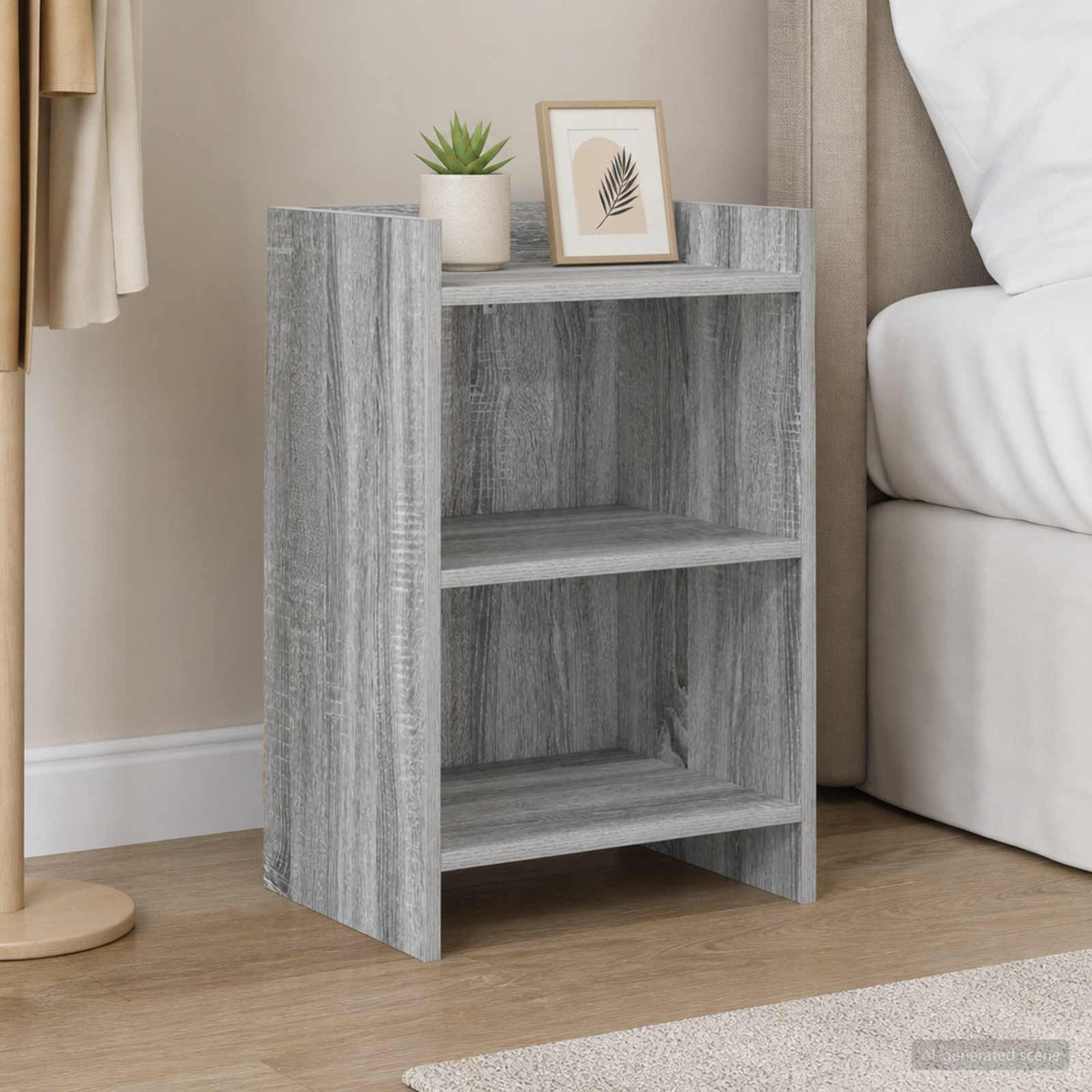 Bedside Tables Grey Sonoma 40 x 30 x 60 cm Engineered Wood