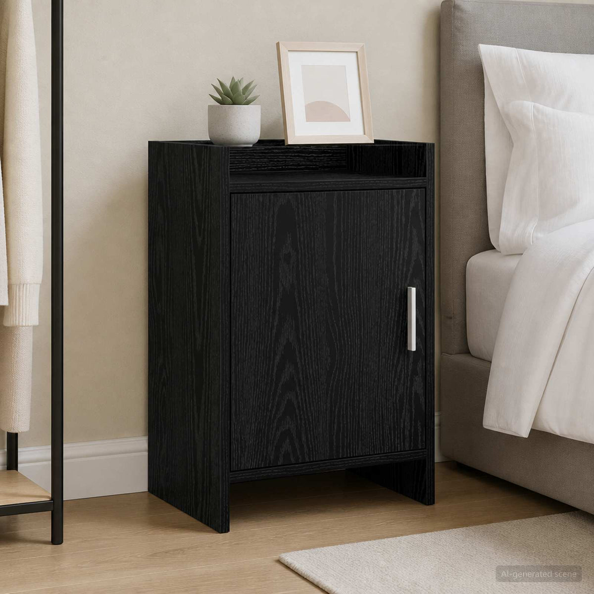 Bedside Tables Black Oak 40 x 30 x 60 cm Engineered Wood