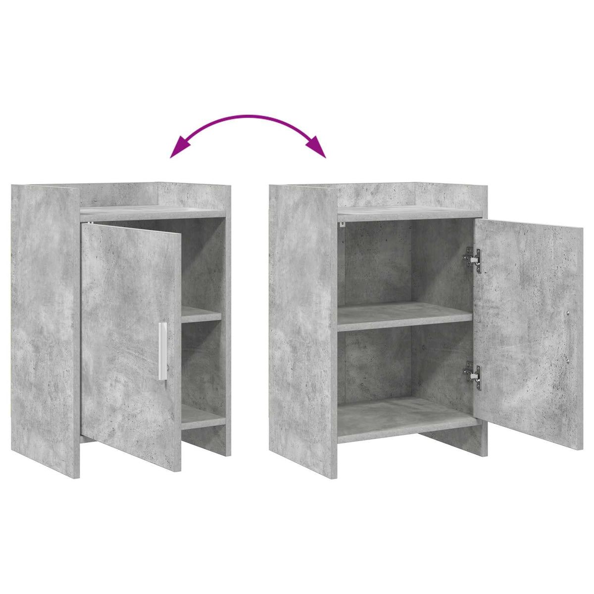 Bedside Tables Concrete Grey 40 x 30 x 60 cm Engineered Wood