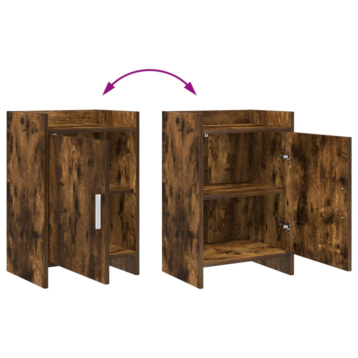 Bedside Tables Smoked Oak 40 x 30 x 60 cm Engineered Wood