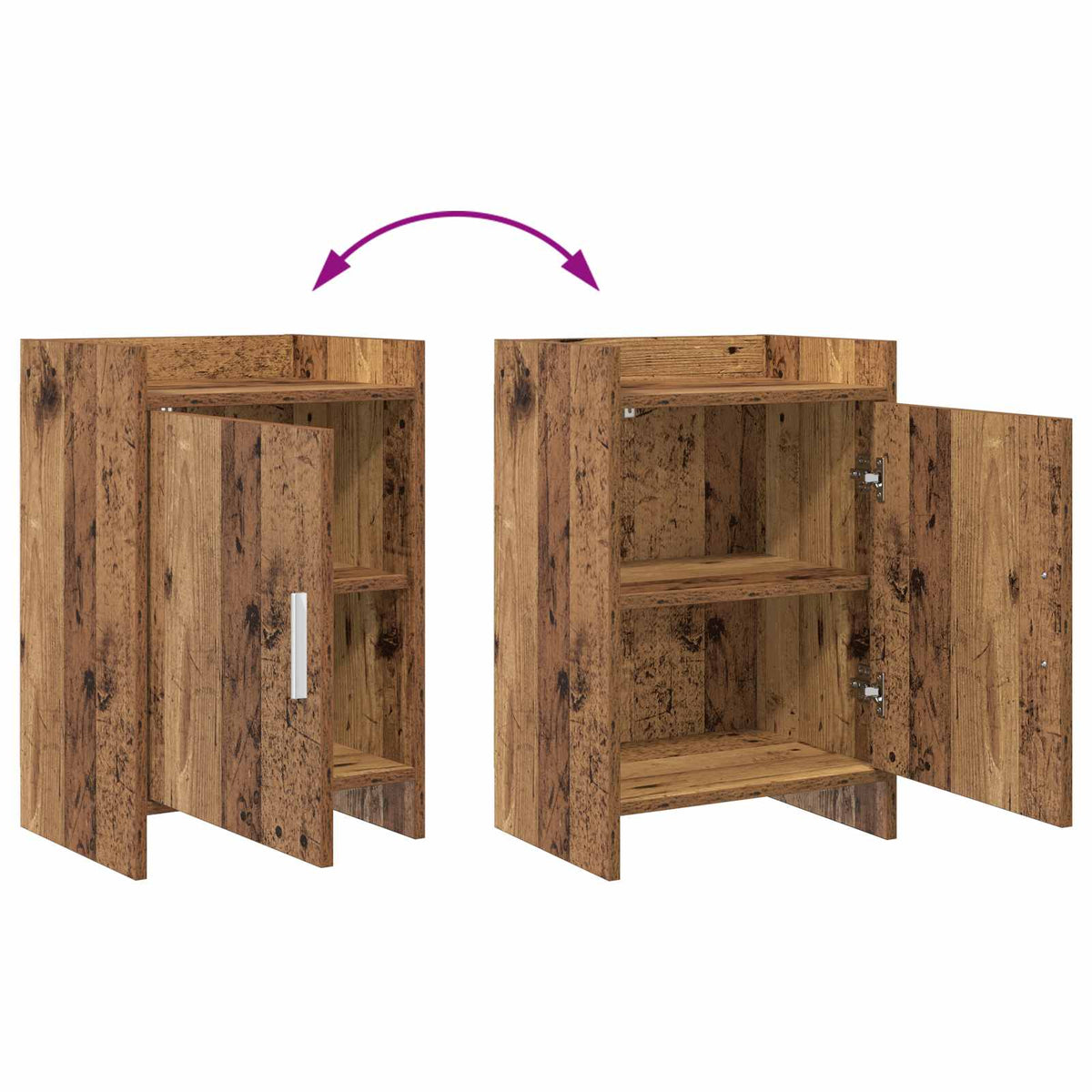 Bedside Tables Old Wood 40 x 30 x 60 cm Engineered Wood