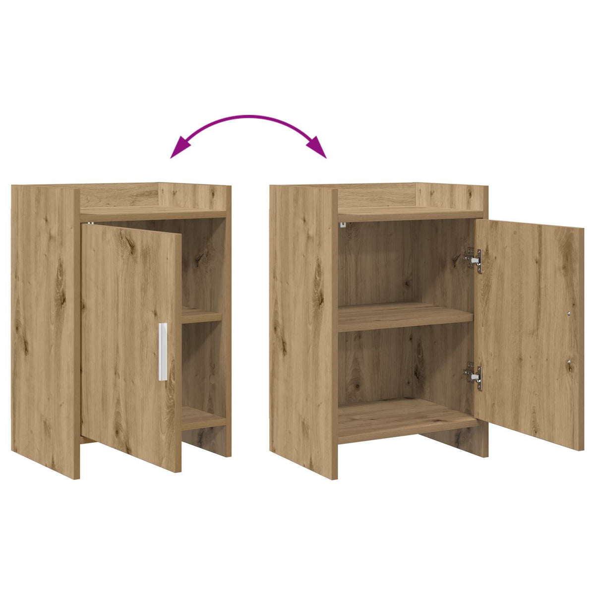 Bedside Tables 2 pcs Artisan Oak 40 x 30 x 60 cm