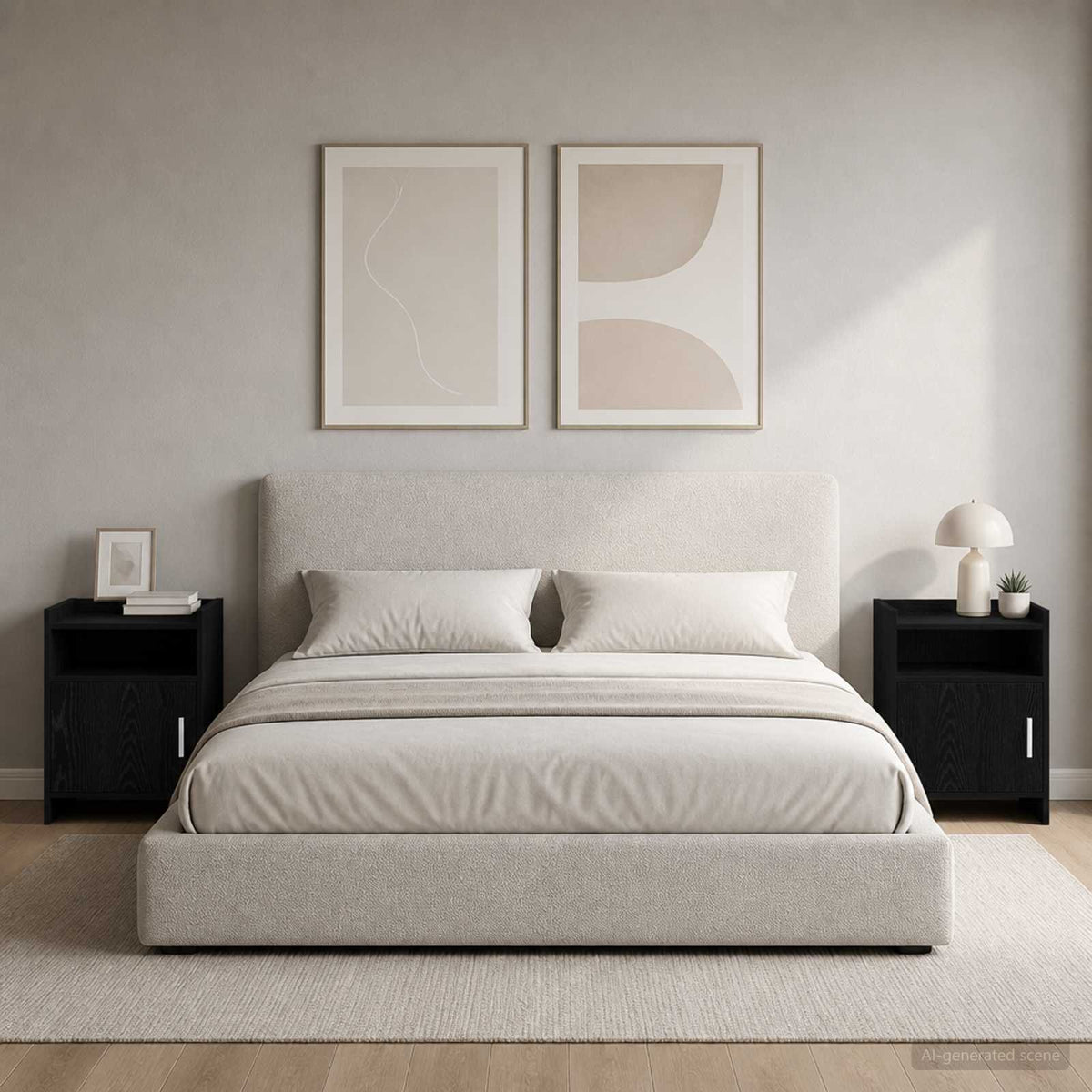 Bedside Tables 2 pcs Black Oak 40 x 36 x 60 cm Engineered Wood