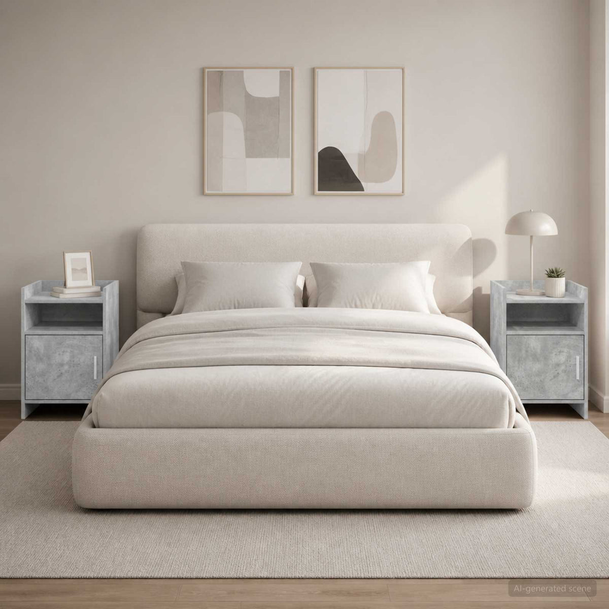 Bedside Tables 2 pcs Concrete Grey 40 x 36 x 60 cm