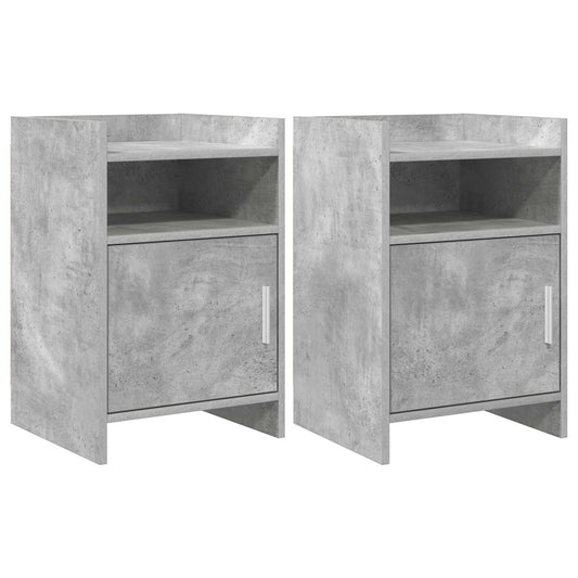 Bedside Tables 2 pcs Concrete Grey 40 x 36 x 60 cm