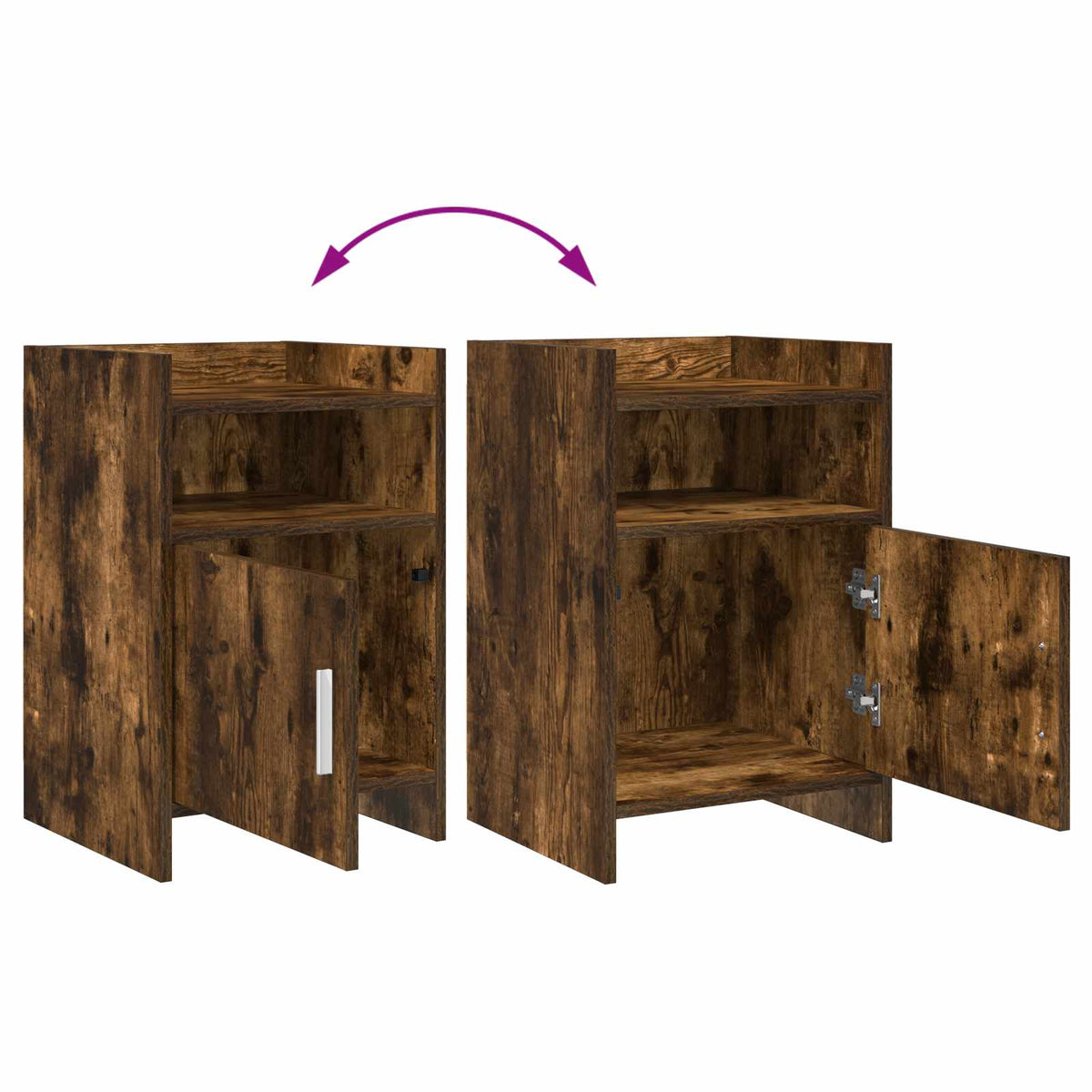 Bedside Tables Smoked Oak 40 x 36 x 60 cm Engineered Wood