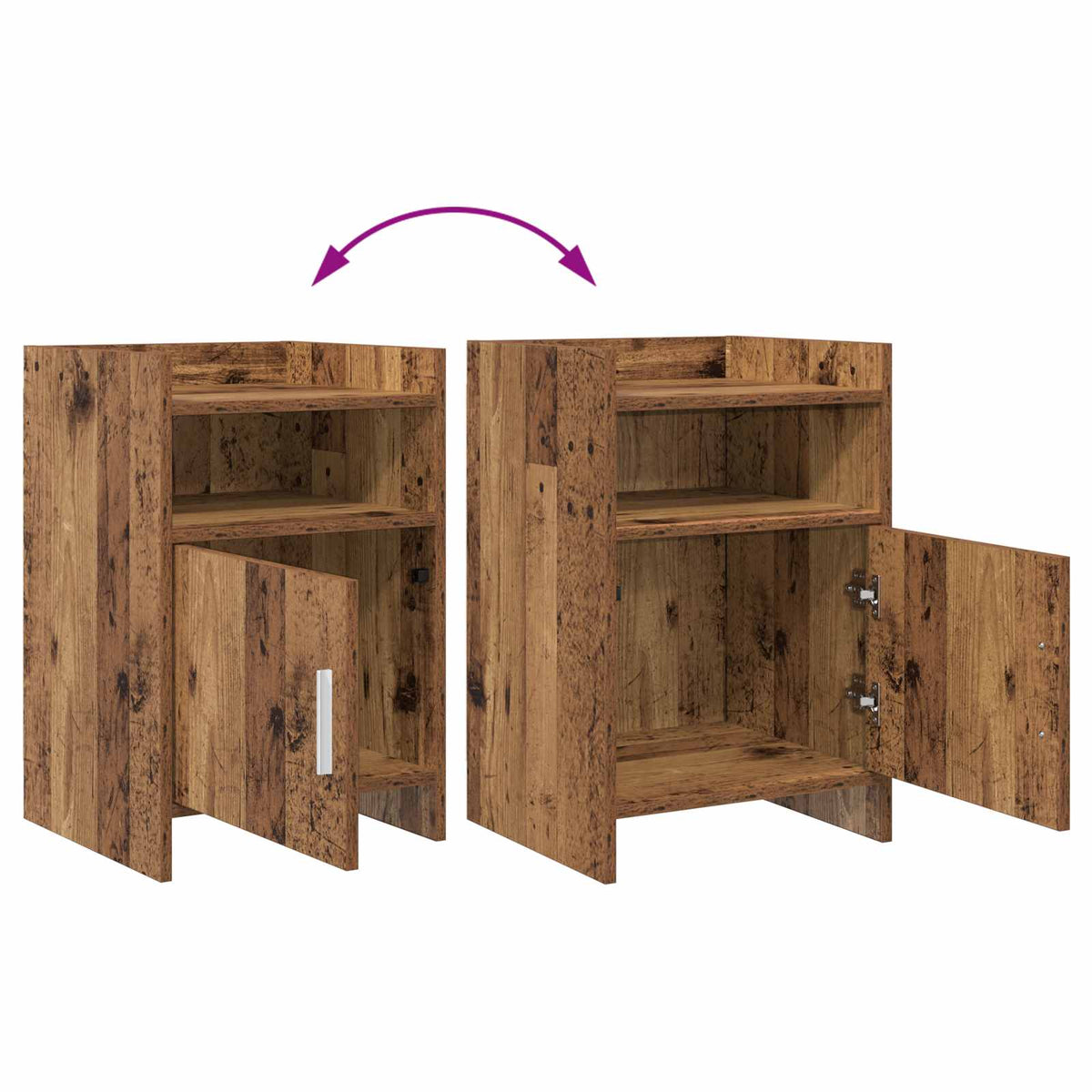 Bedside Tables Old Wood 40 x 36 x 60 cm Engineered Wood