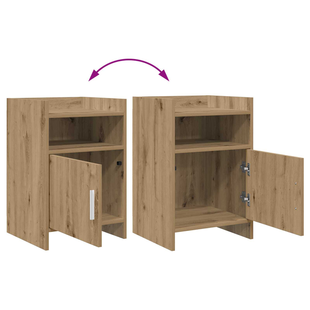 Bedside Tables 2 pcs Artisan Oak 40 x 36 x 60 cm