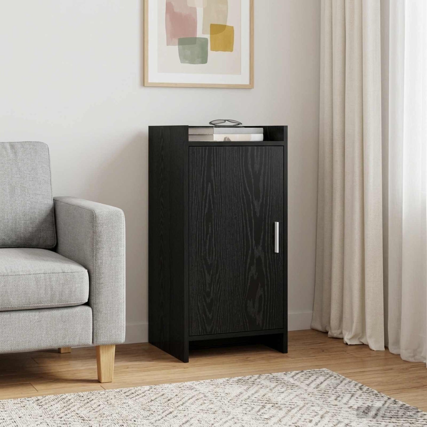 Sideboard Black Oak 40 x 36 x 80 cm Engineered Wood