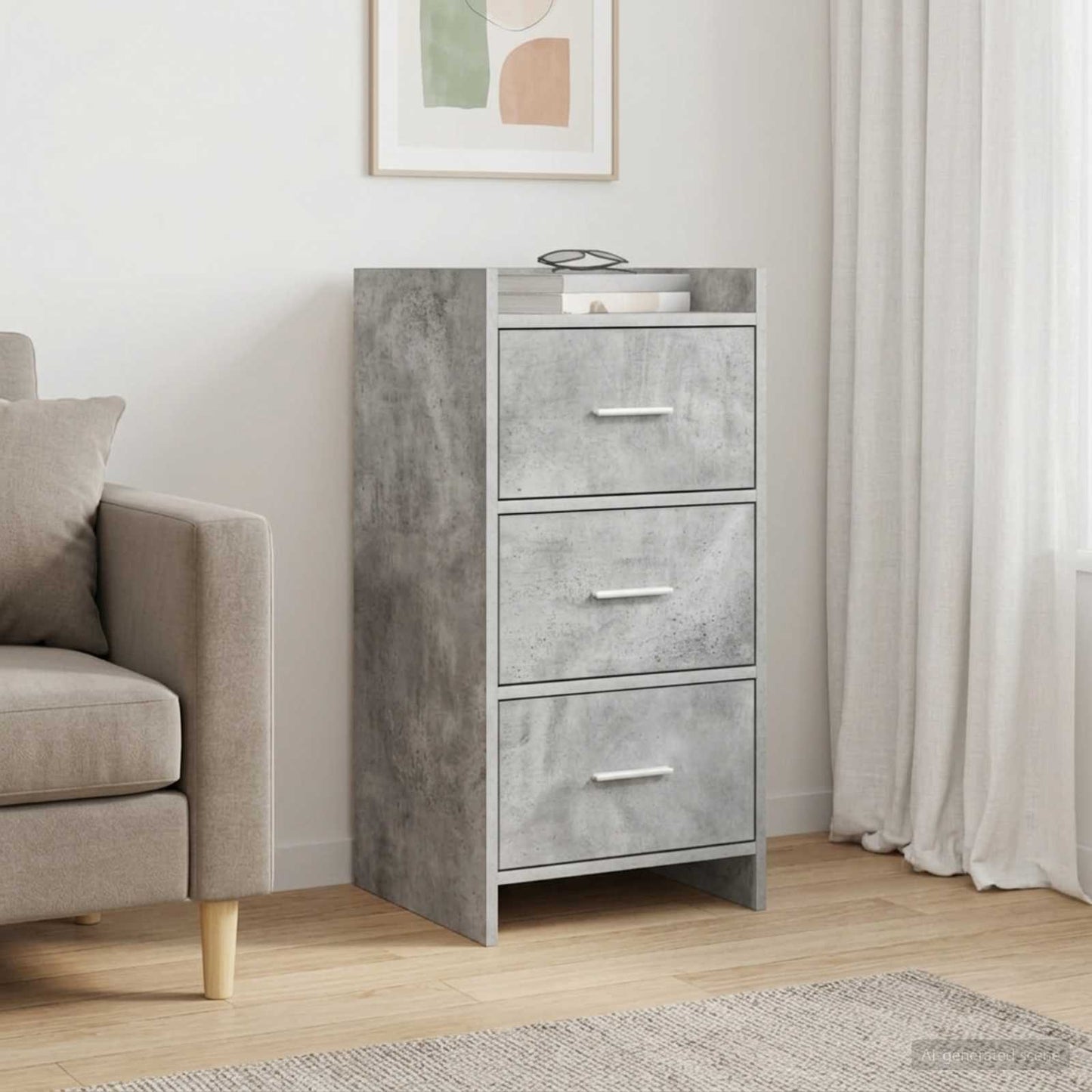 Sideboard Concrete Grey 40 x 36 x 80 cm Engineered Wood