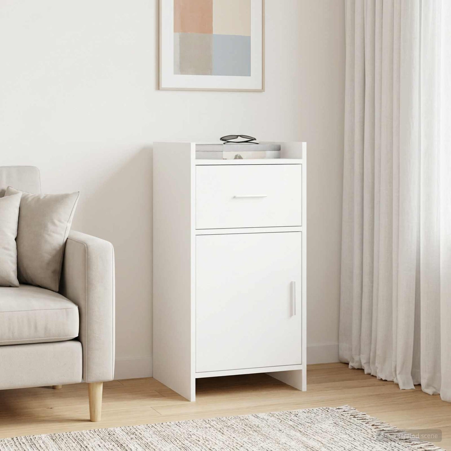Sideboard White 40 x 36 x 80 cm Engineered Wood