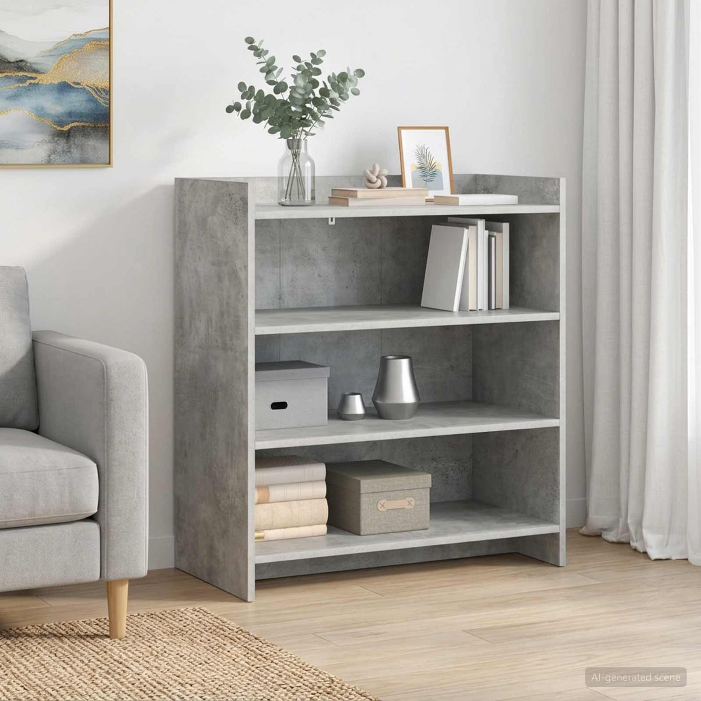 Sideboard Concrete Grey 75 x 36 x 80 cm Engineered Wood