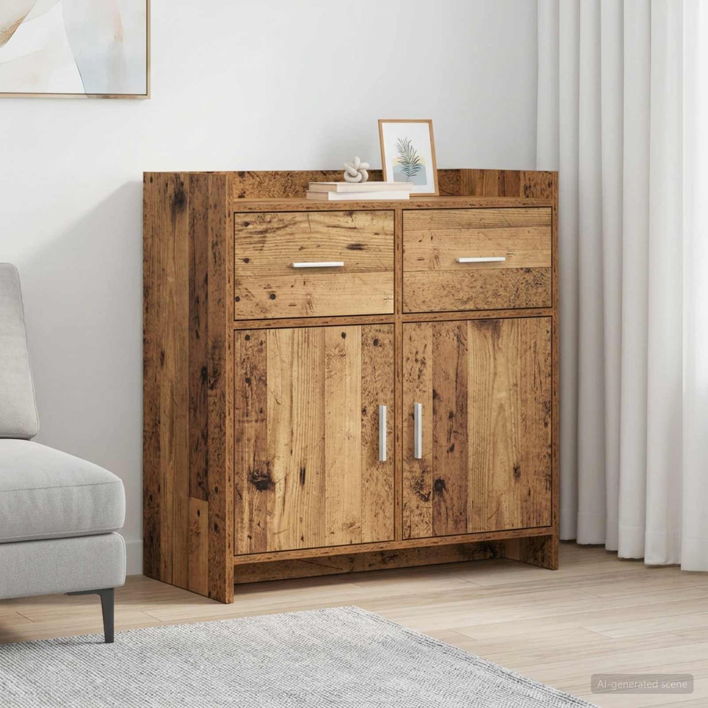 Sideboard Old Wood 75 x 36 x 80 cm Engineered Wood