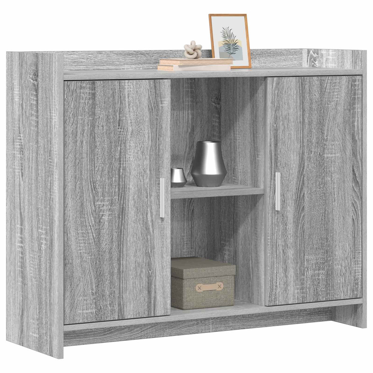 Sideboard Grey Sonoma 98.5 x 33 x 80 cm Engineered Wood