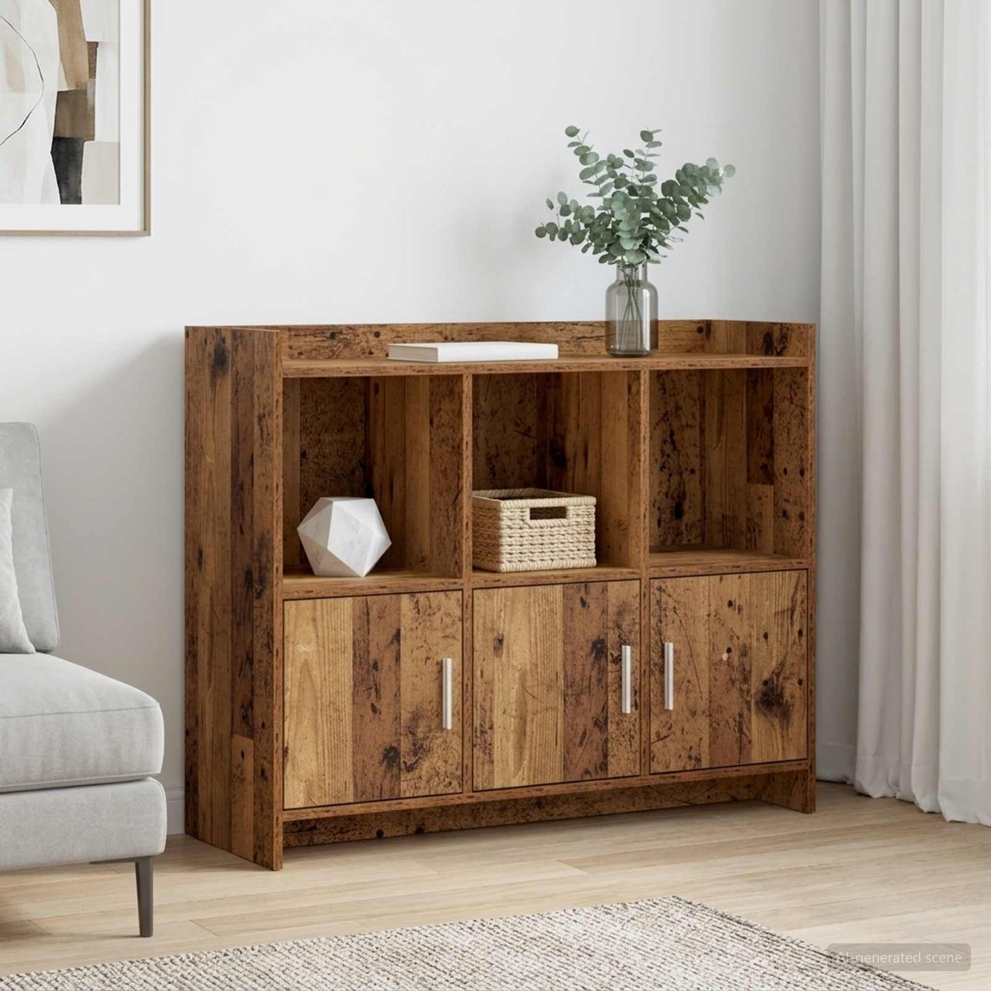 Sideboard Old Wood 98.5 x 33 x 80 cm Engineered Wood