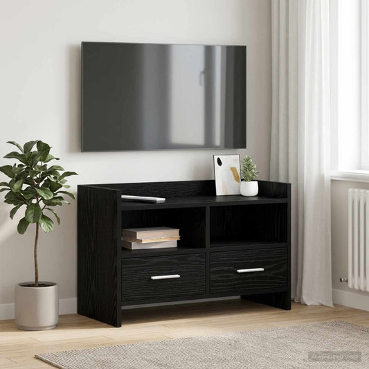 TV Cabinet 71.5 x 33 x 47 cm Black Oak Engineered Wood