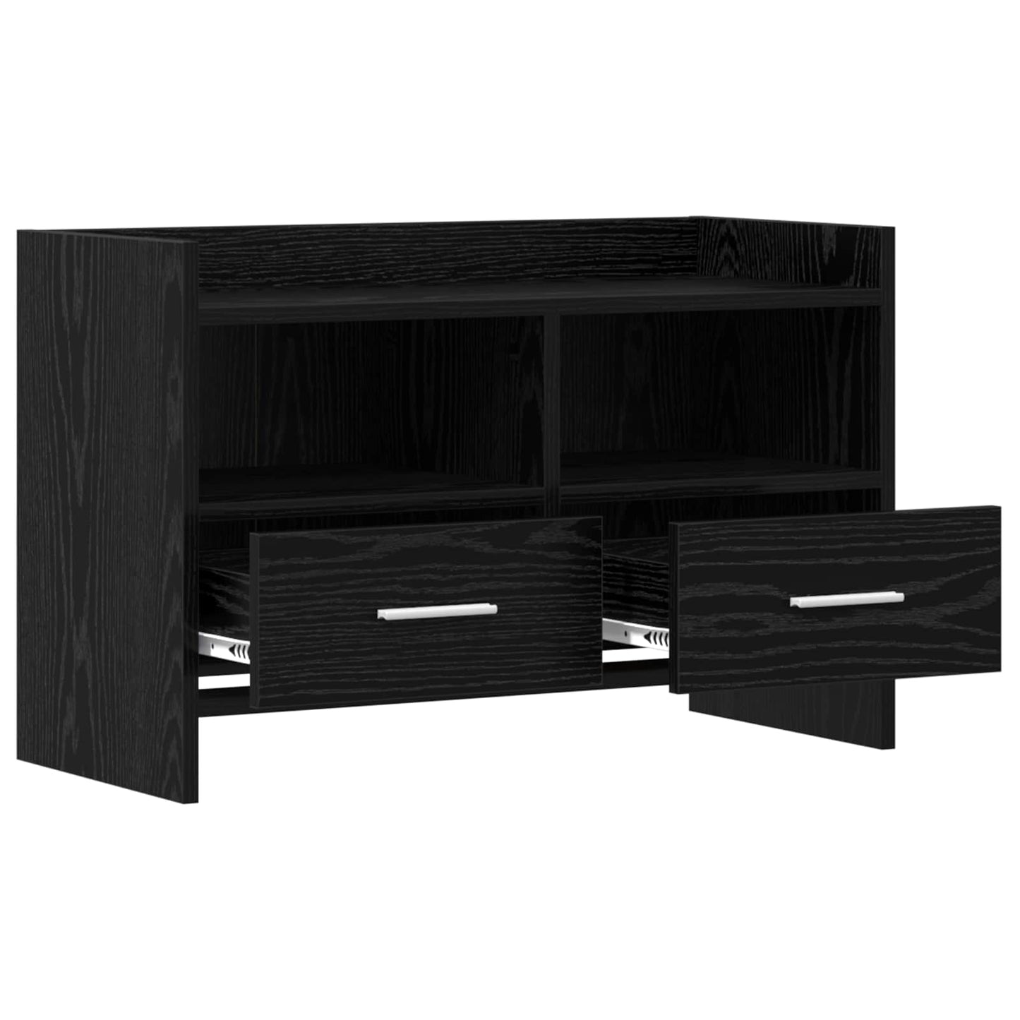 TV Cabinet 71.5 x 33 x 47 cm Black Oak Engineered Wood