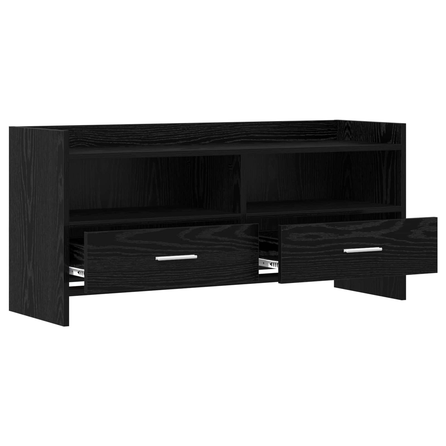 TV Cabinet 100 x 33 x 47 cm Black Oak Engineered Wood
