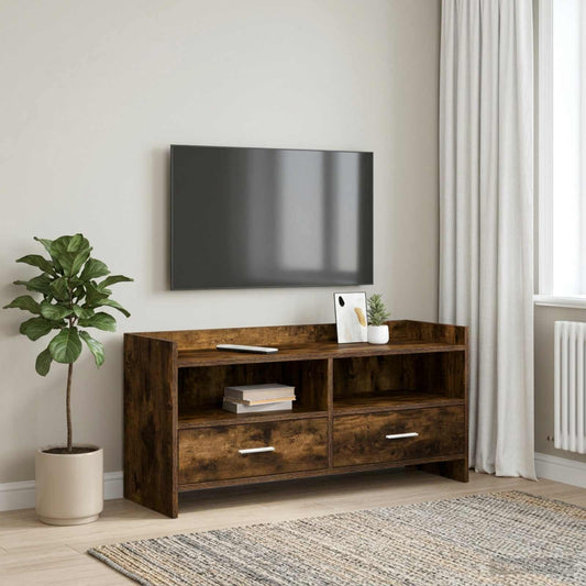TV Cabinet 100 x 33 x 47 cm Smoked Oak Engineered Wood