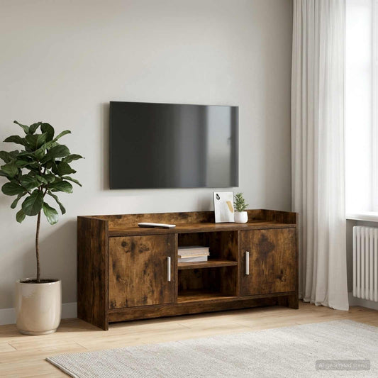 TV Cabinet 102 x 33 x 47 cm Smoked Oak Engineered Wood