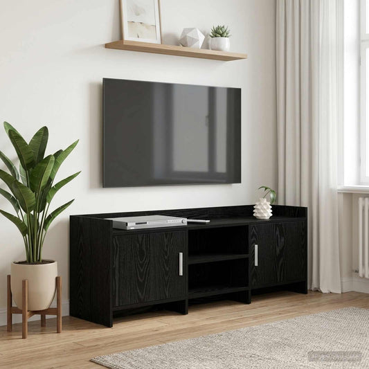 TV Cabinet 130 x 33 x 47 cm Black Oak Engineered Wood