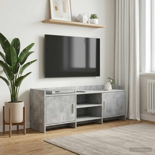 TV Cabinet 130 x 33 x 47 cm Concrete Grey Engineered Wood