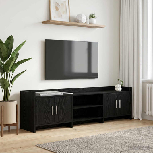 TV Cabinet 168 x 33 x 47 cm Black Oak Engineered Wood