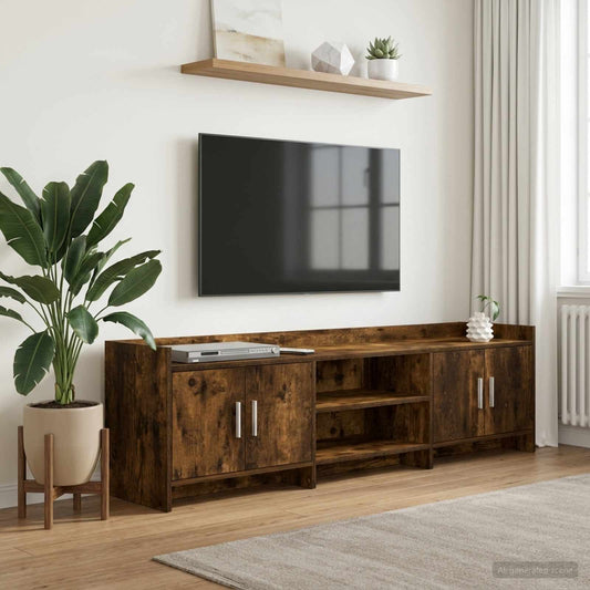 TV Cabinet 168 x 33 x 47 cm Smoked Oak Engineered Wood