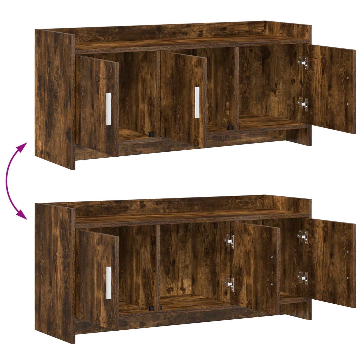 TV Cabinet 102 x 33 x 47 cm Smoked Oak Engineered Wood