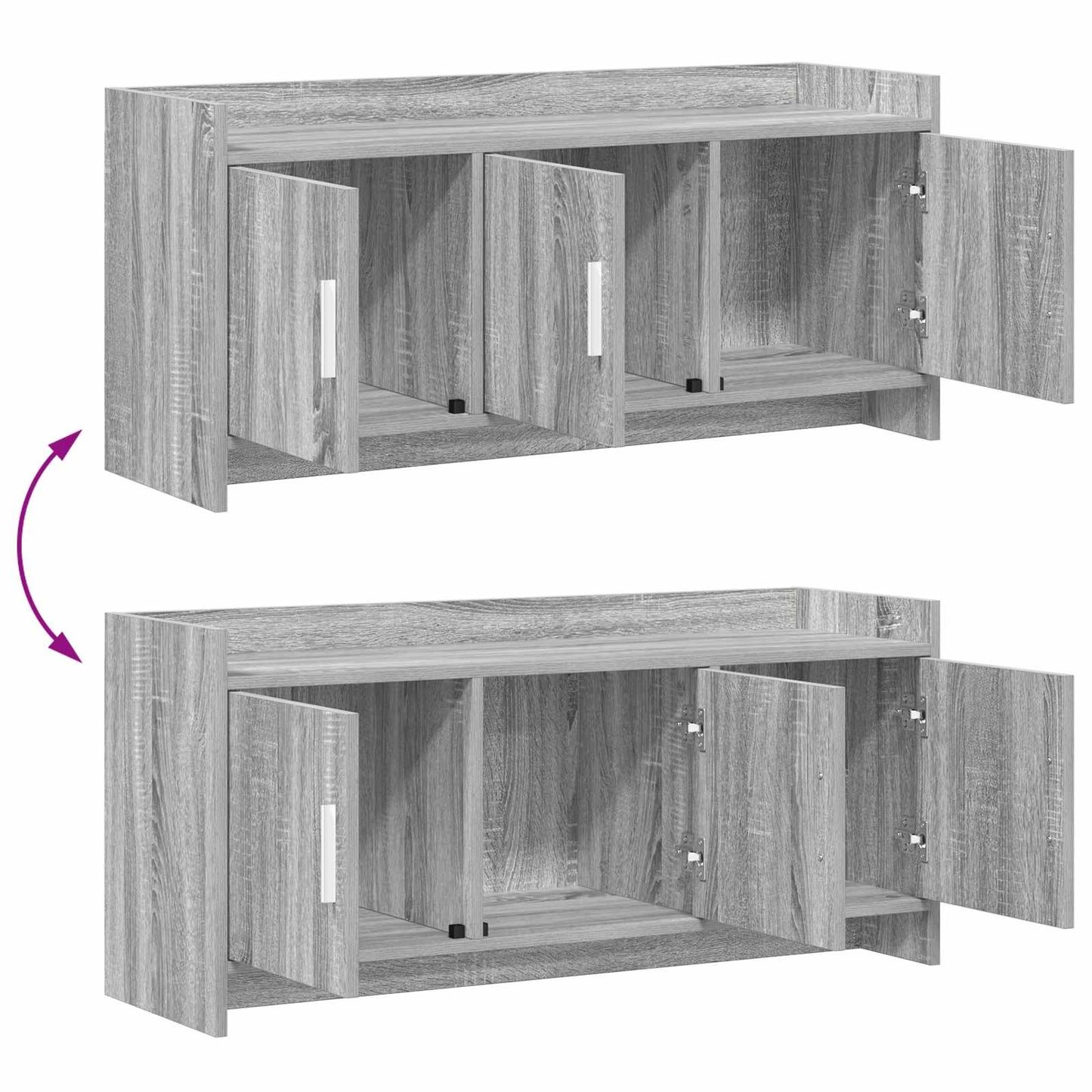 TV Cabinet 102 x 33 x 47 cm Grey Sonoma Engineered Wood