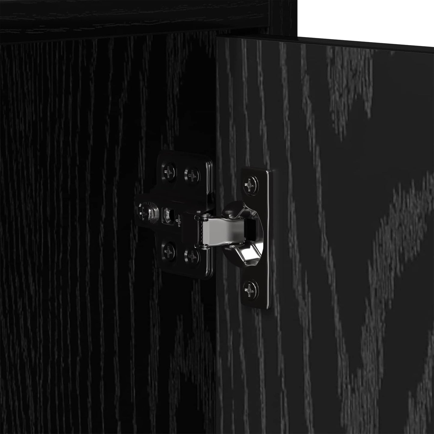 TV Cabinet 130 x 33 x 47 cm Black Oak Engineered Wood