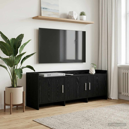 TV Cabinet 130 x 33 x 47 cm Black Oak Engineered Wood