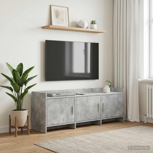 TV Cabinet 130 x 33 x 47 cm Concrete Grey Engineered Wood