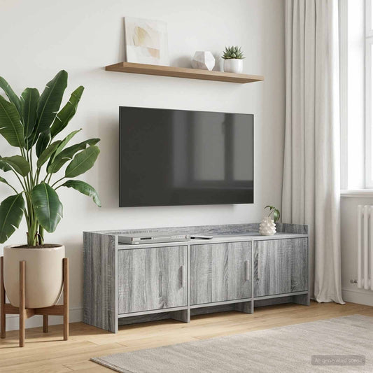TV Cabinet 130 x 33 x 47 cm Grey Sonoma Engineered Wood