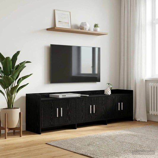 TV Cabinet 168 x 33 x 47 cm Black Oak Engineered Wood