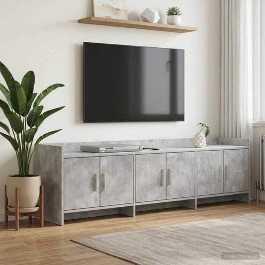 TV Cabinet 168 x 33 x 47 cm Concrete Grey Engineered Wood