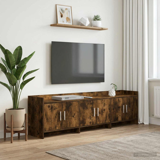 TV Cabinet 168 x 33 x 47 cm Smoked Oak Engineered Wood