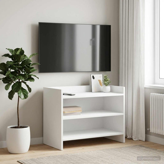 TV Cabinet 60 x 33 x 47 cm White Engineered Wood