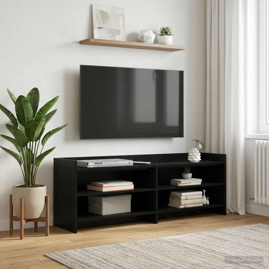 TV Cabinet 135 x 33 x 47 cm Black Oak Engineered Wood