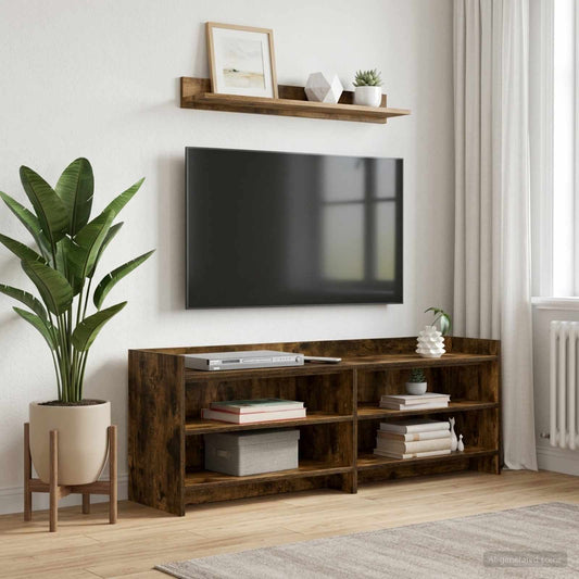 TV Cabinet 135 x 33 x 47 cm Smoked Oak Engineered Wood